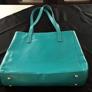 Patricia Nash turquoise blue 15 inch by 16 inch large shoulder bag new